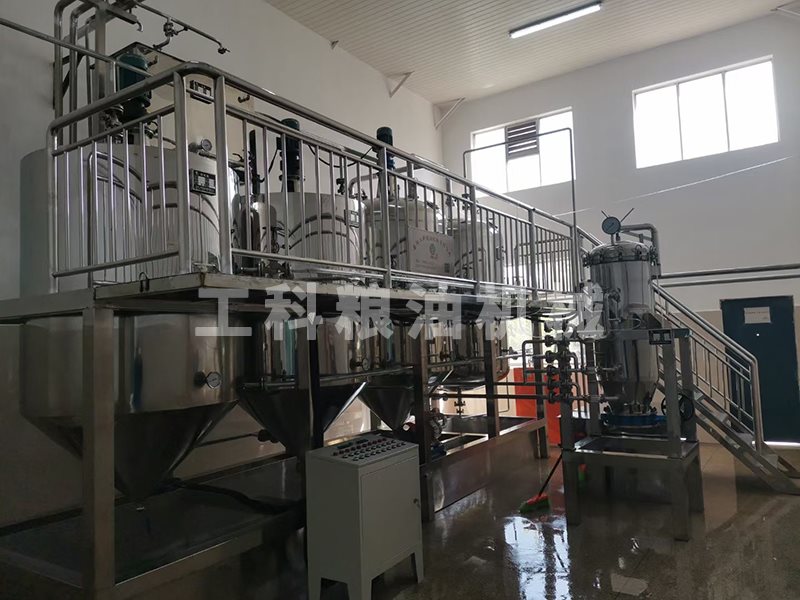 核桃油精炼设备安装现场