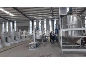 核桃油压榨设备安装现场